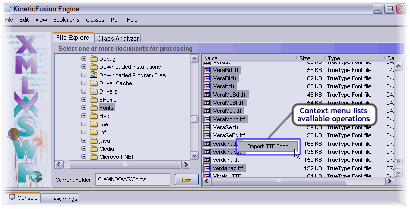 TrueType Menu